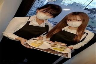 PPV2450470 3P with that child of black hair and that child of big breasts, a cafe clerk of a part-time job companion